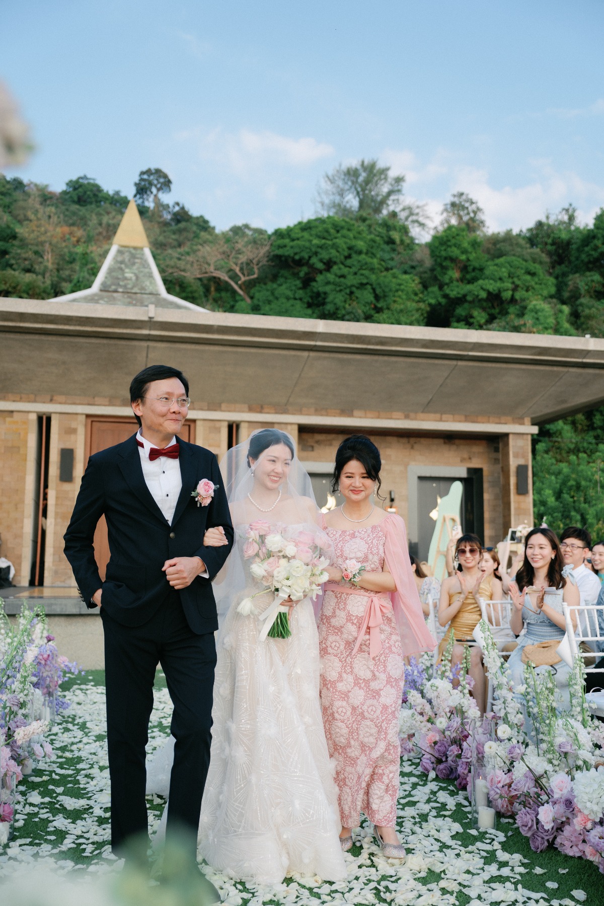 pastel mother of the bride dress