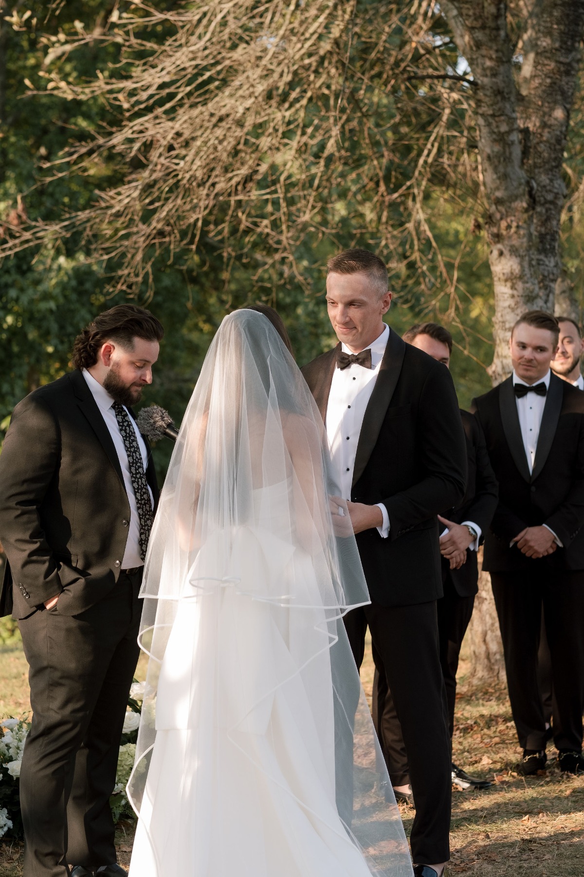 fall outdoor wedding ceremony