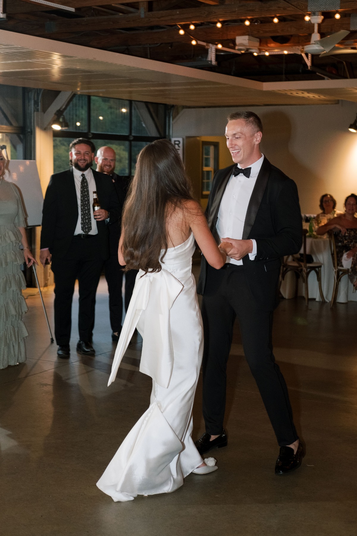 convertible wedding dress with bow