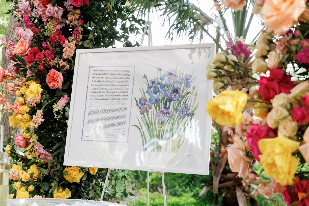 hand painted ketubah