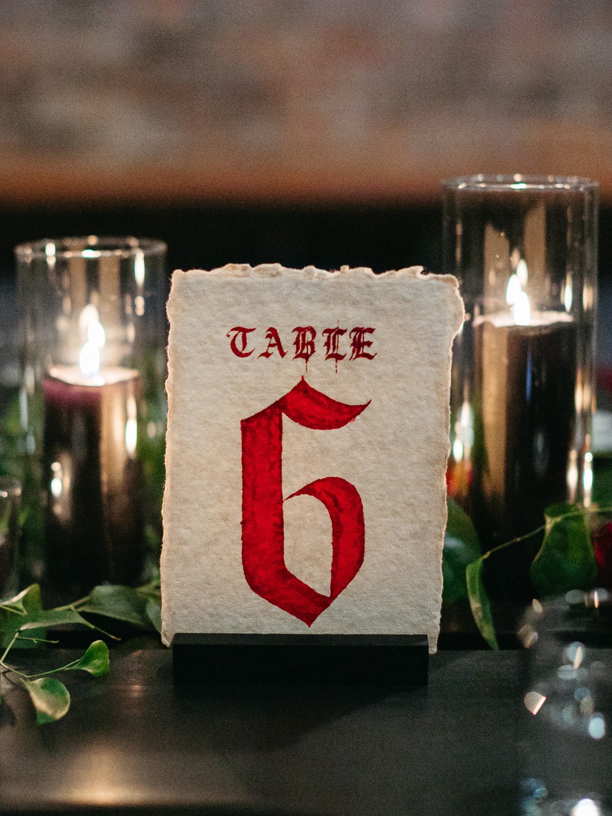 DIY halloween table numbers