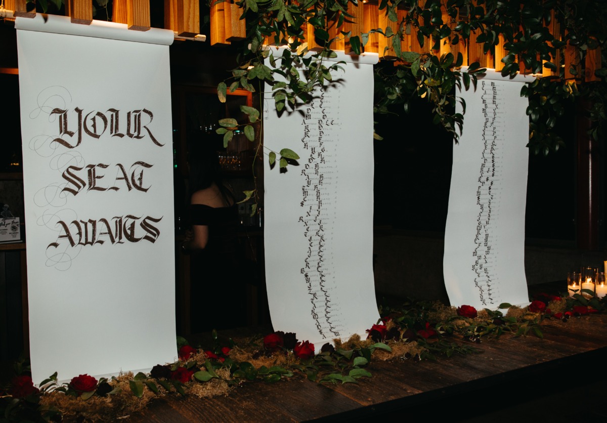 lord of the rings inspired seating chart