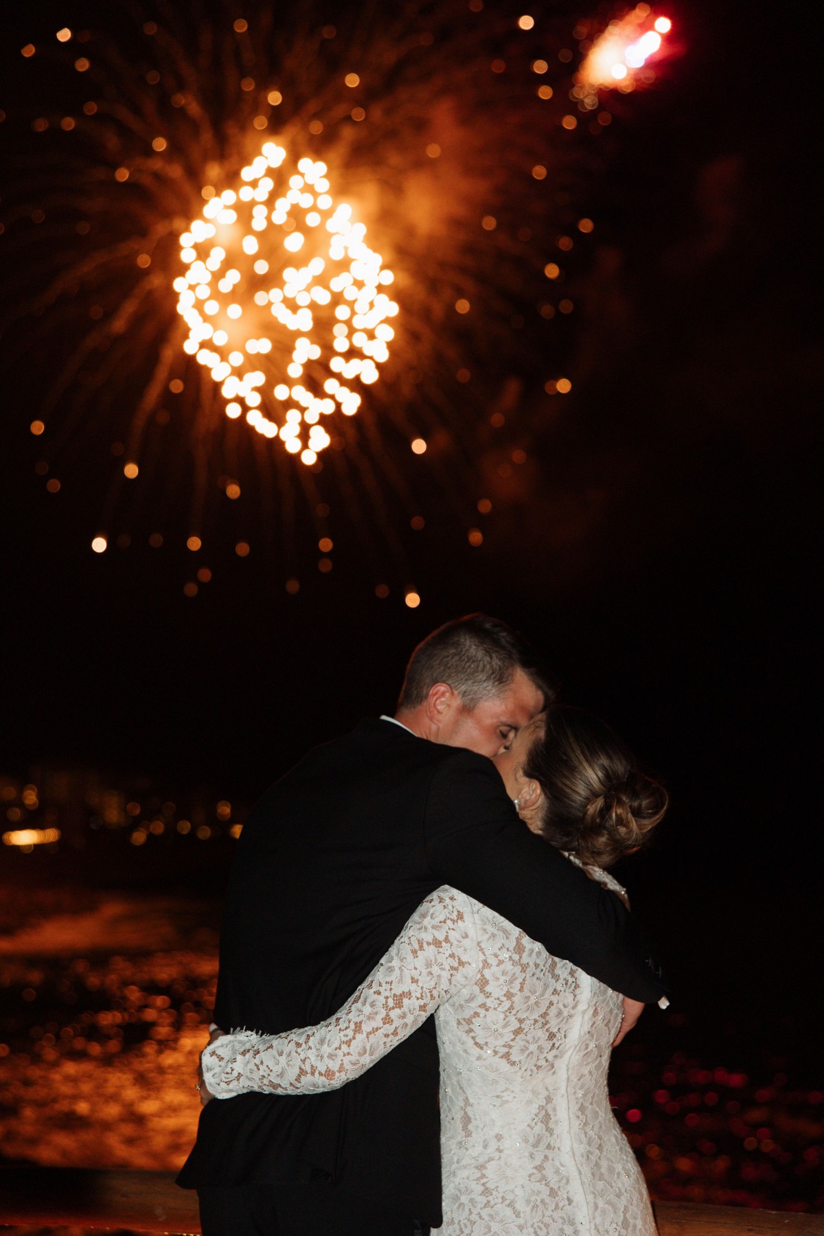firework finale for wedding