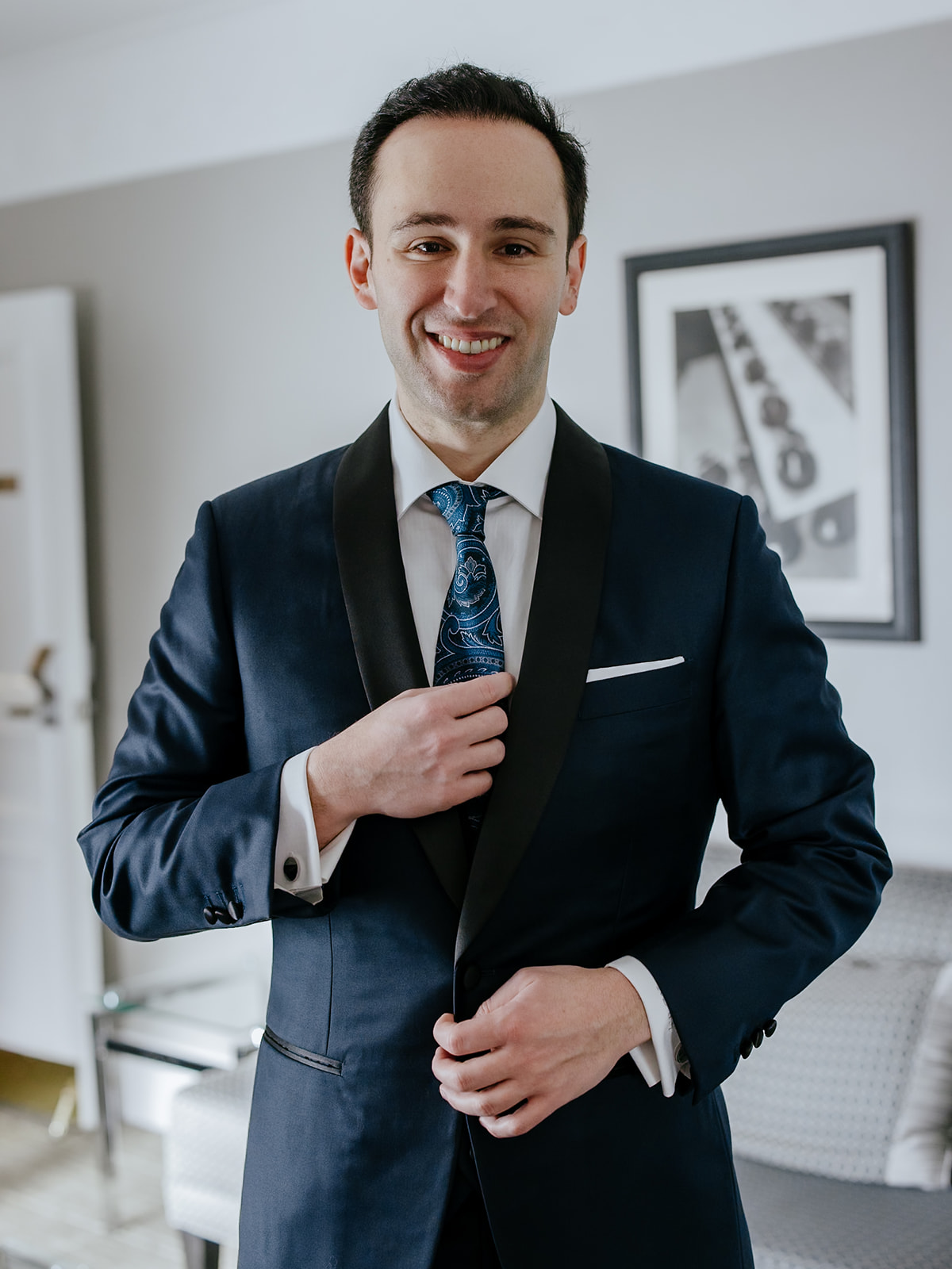navy tuxedo for groom