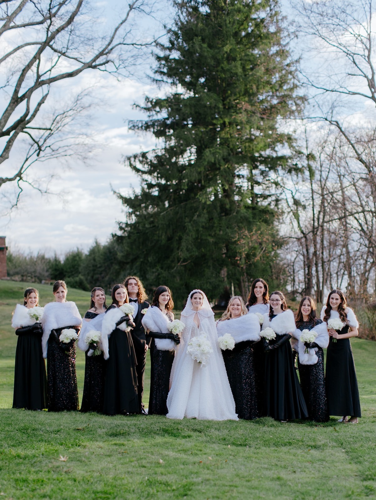 black sequin bridesmaid dresses