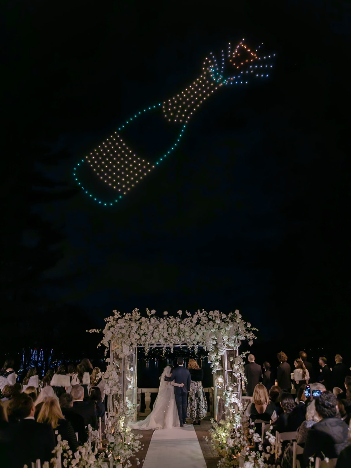 drone show for wedding in new york