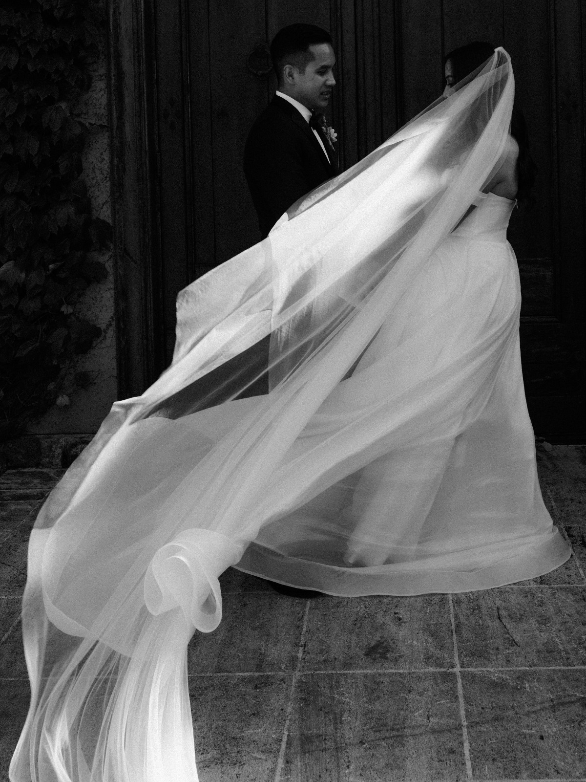 black and white editorial wedding photography