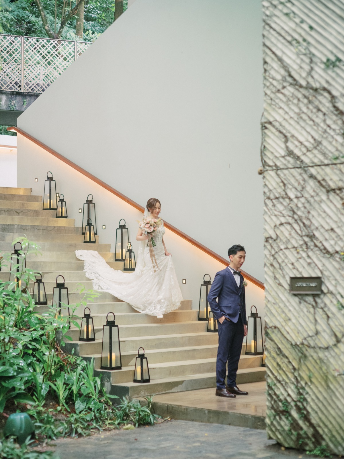 first look on staircase