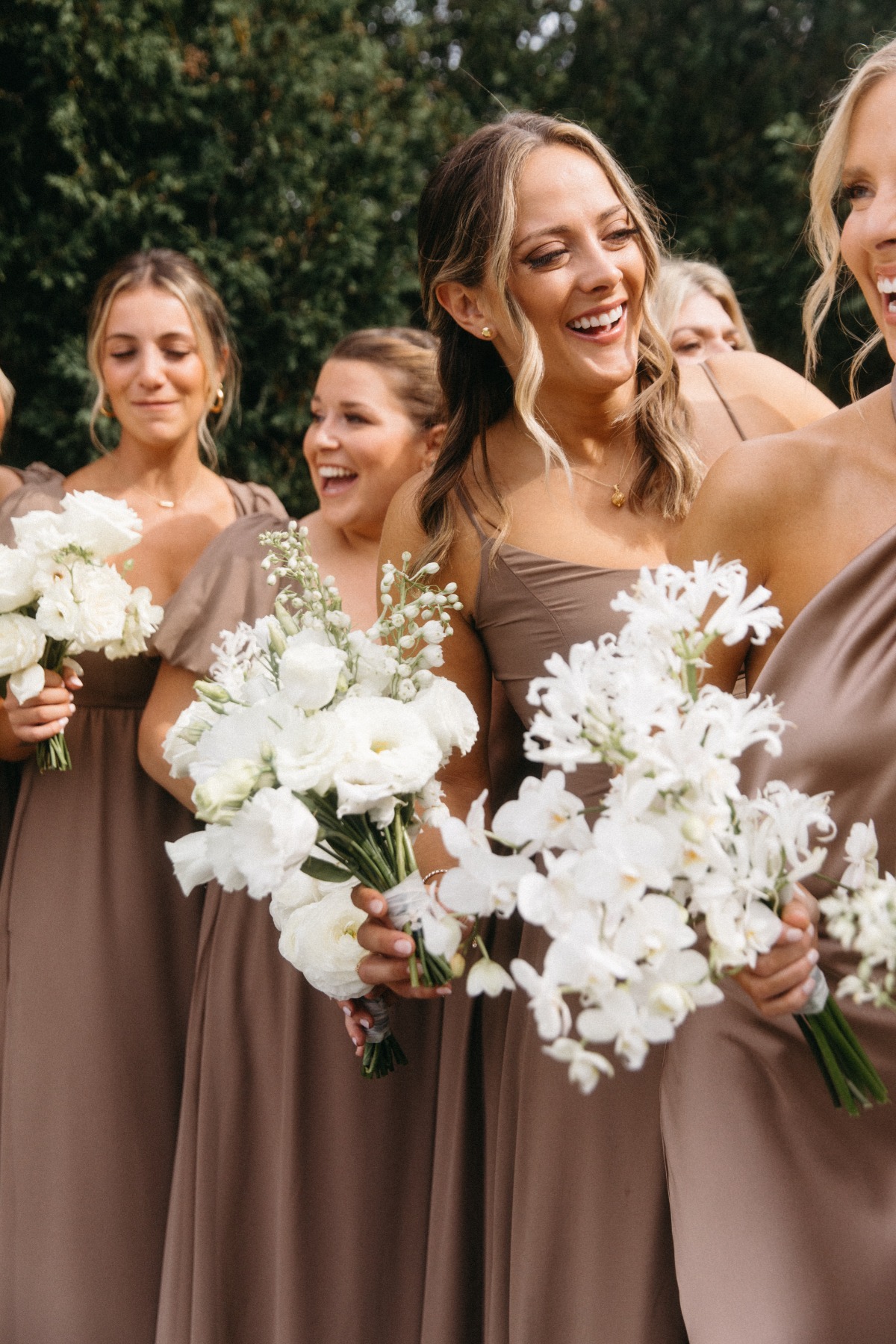 mocha bridesmaid dresses