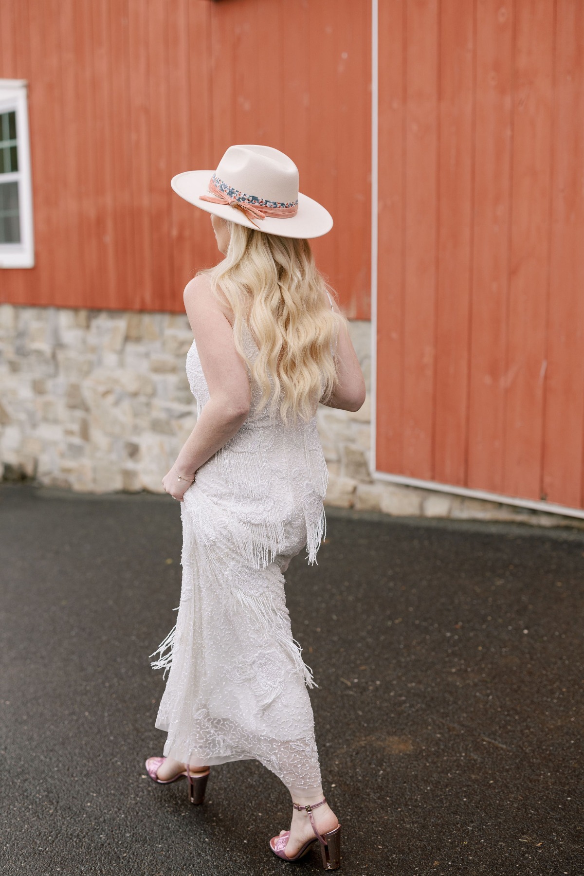 fringe wedding dress