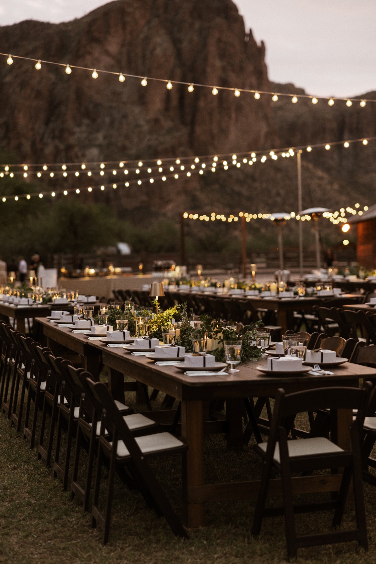 desert wedding reception