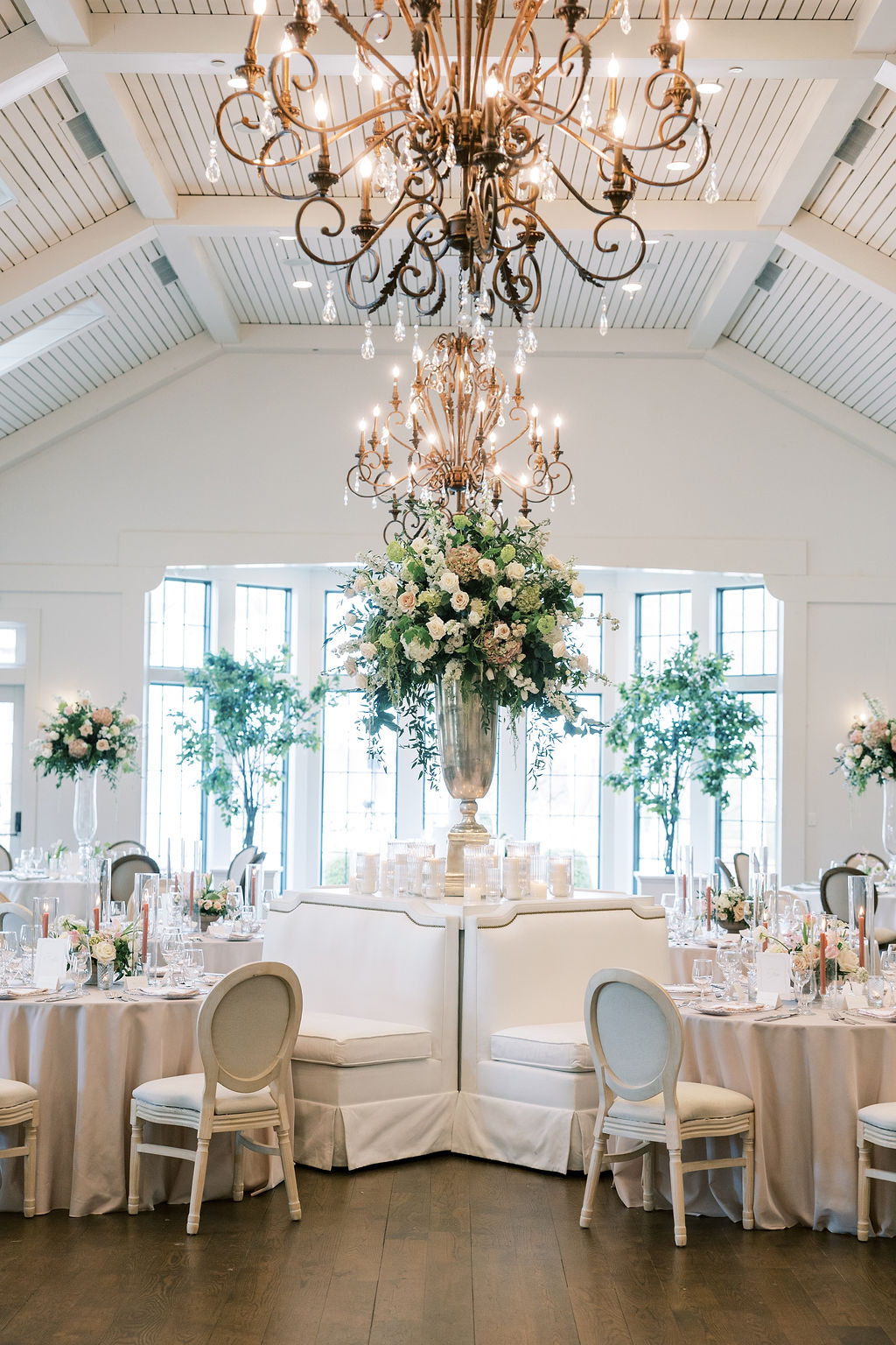 pastel wedding reception