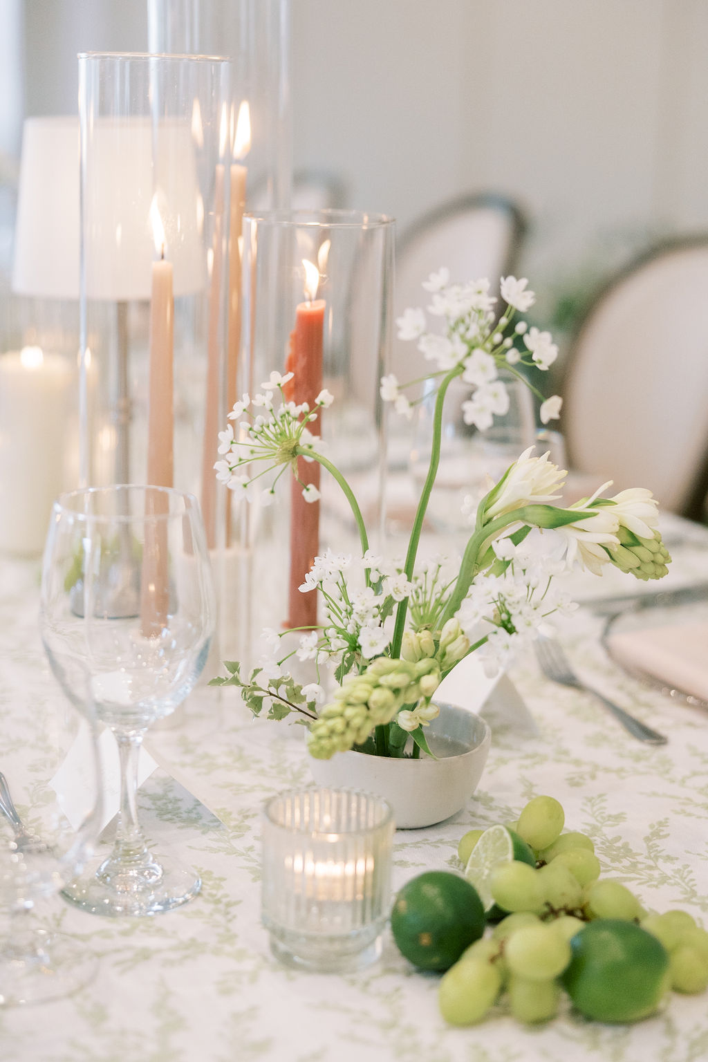 blush and green wedding colors
