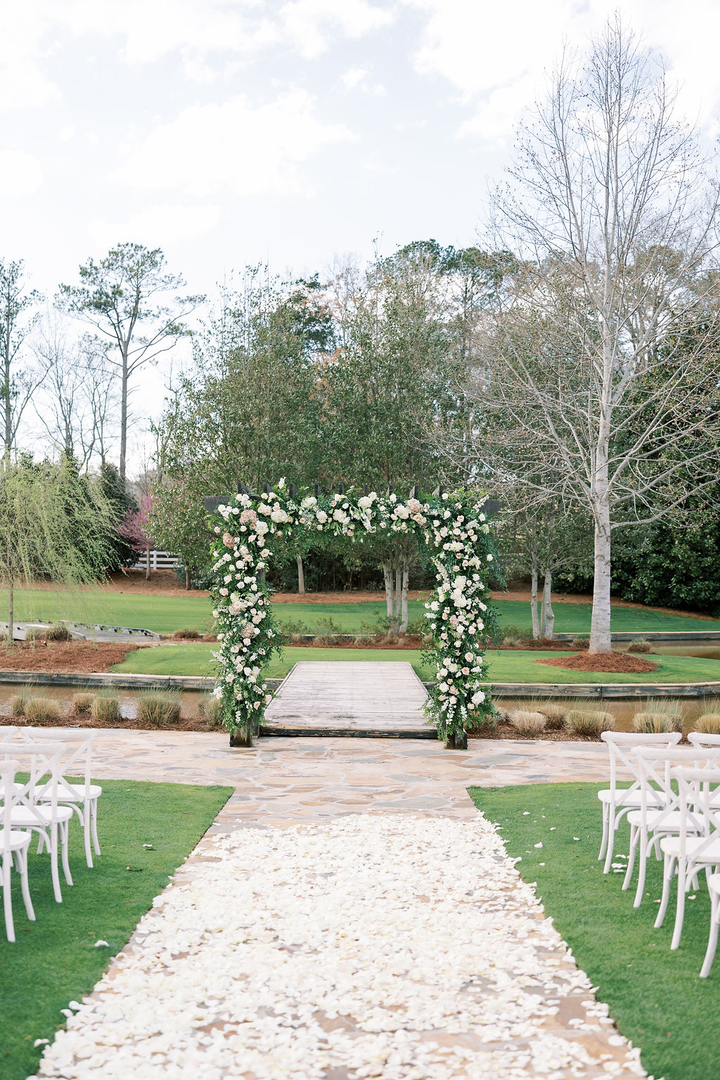 trellis wedding floral arch