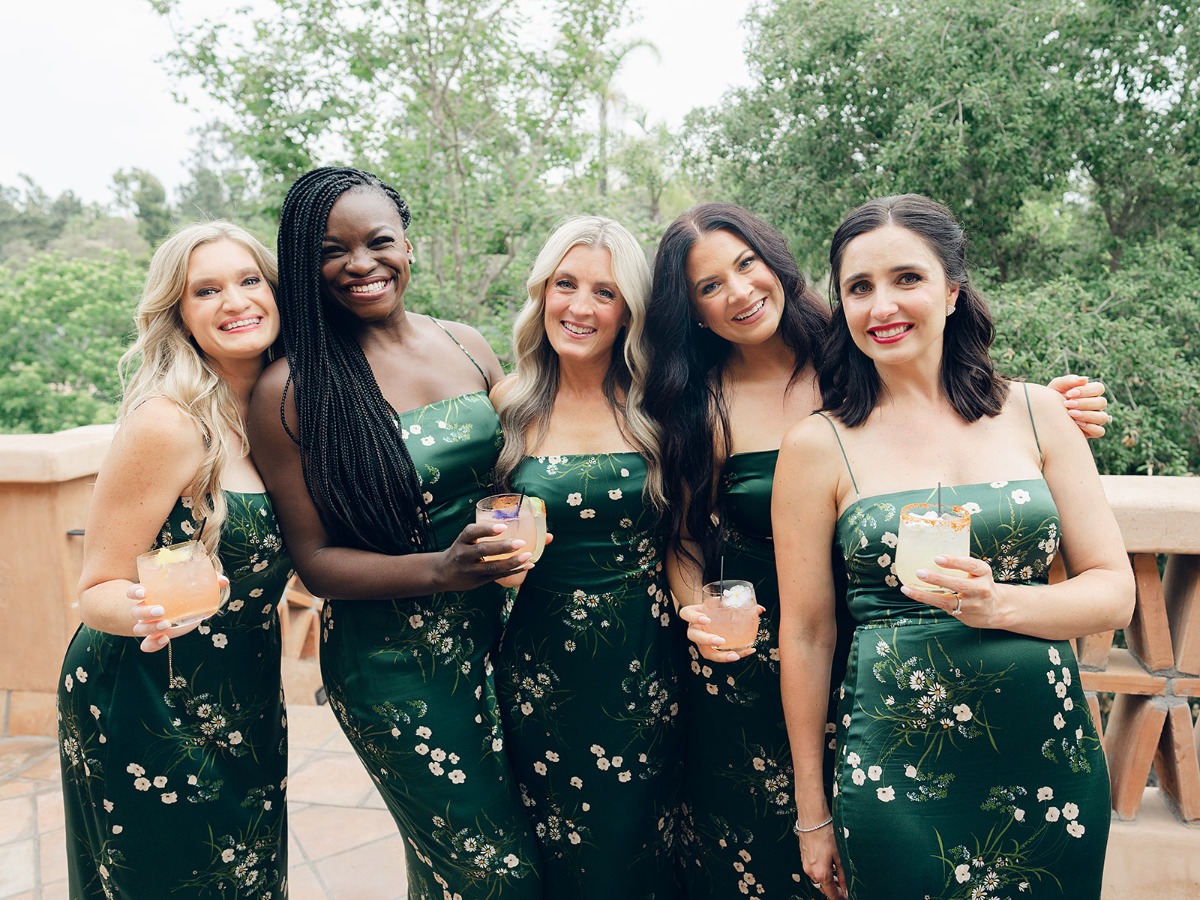 emerald green bridesmaid dresses