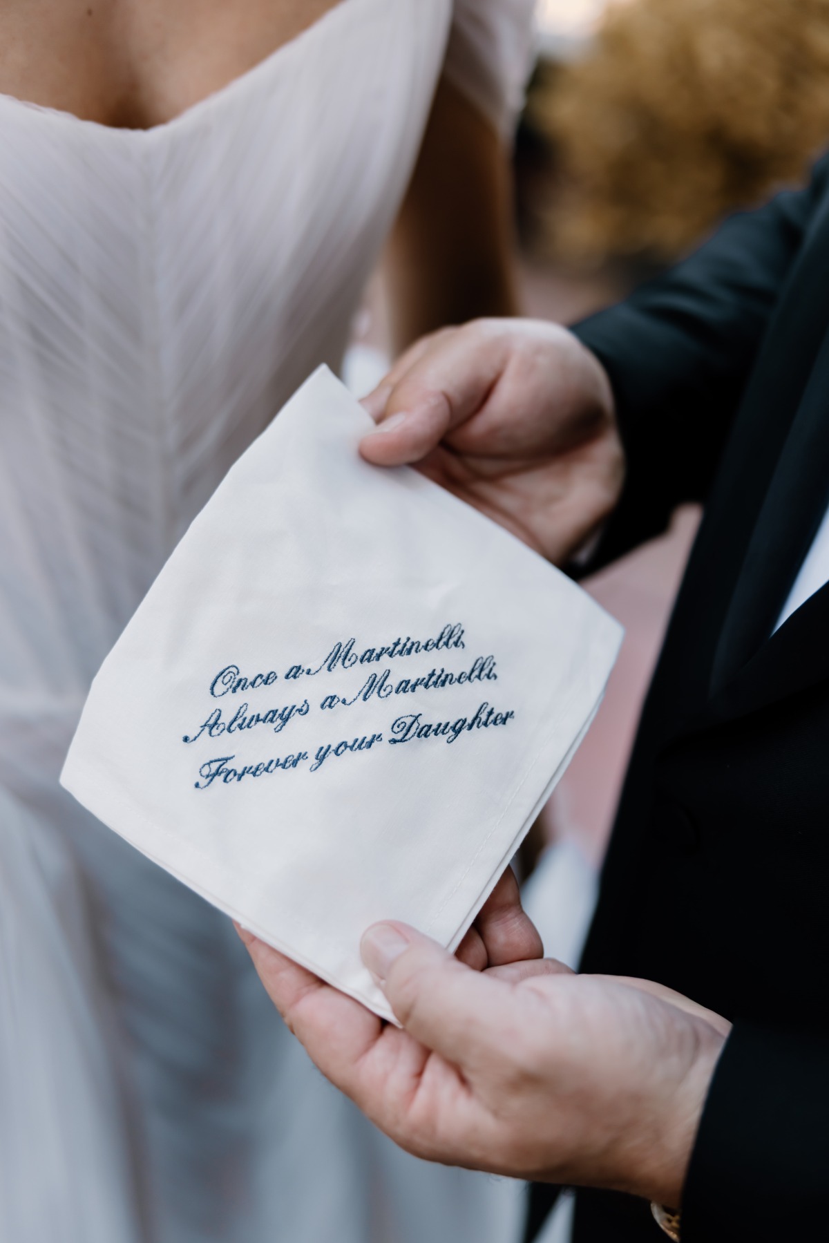 custom handkerchief wedding present