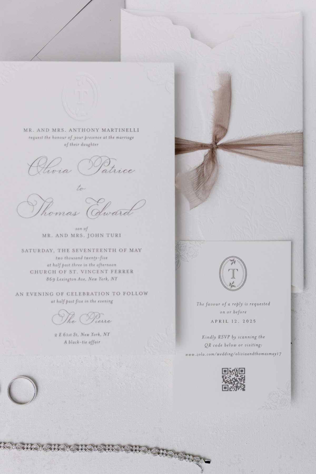 classic black and white luxury invitations