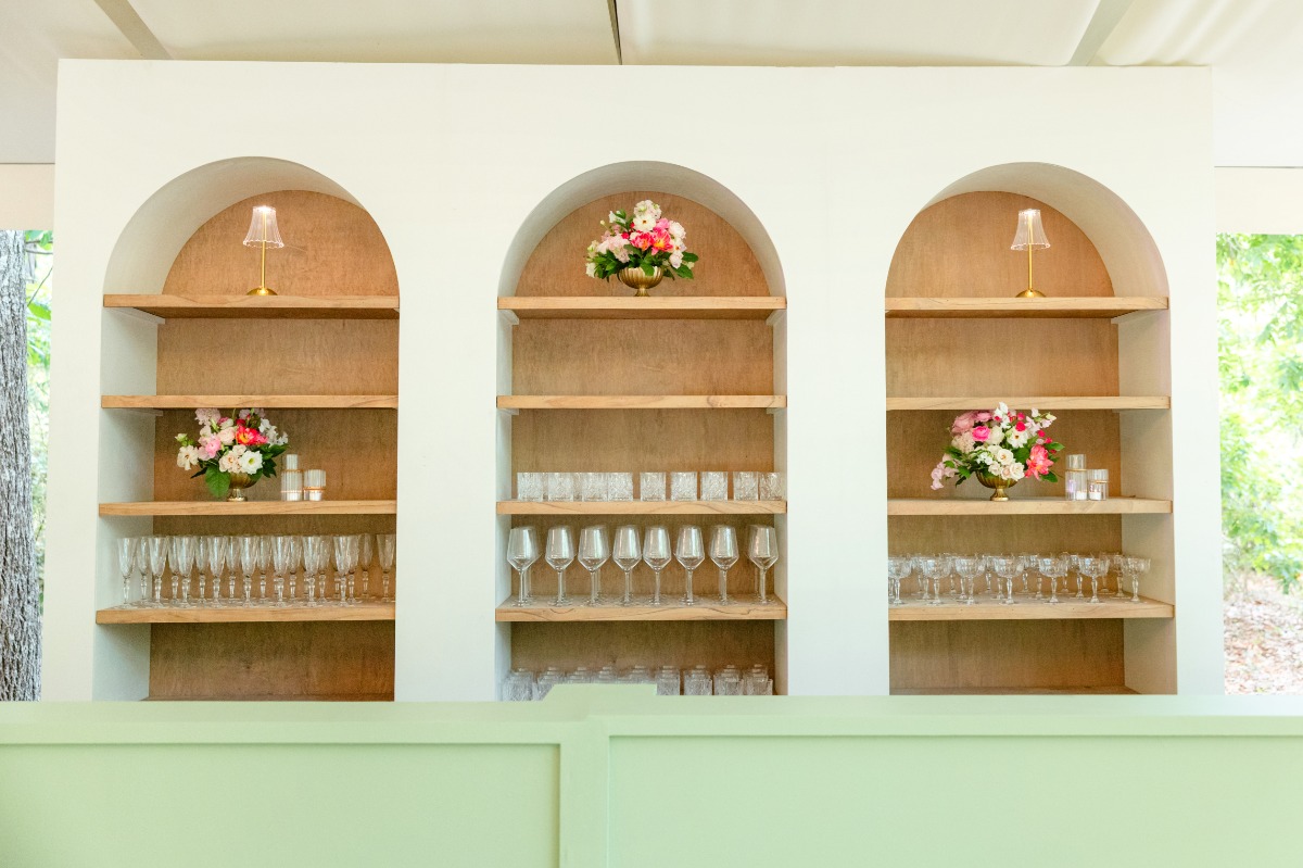 green bar for wedding