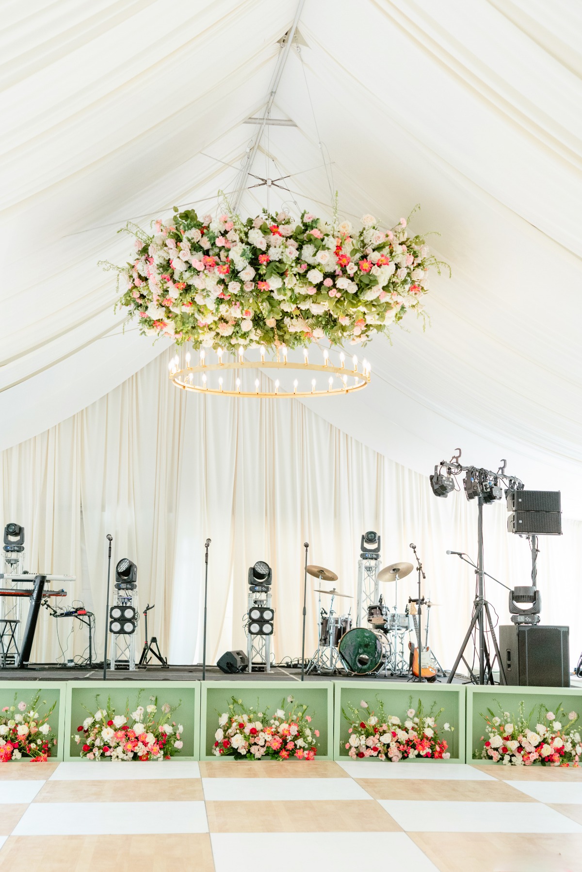 green stage for wedding band