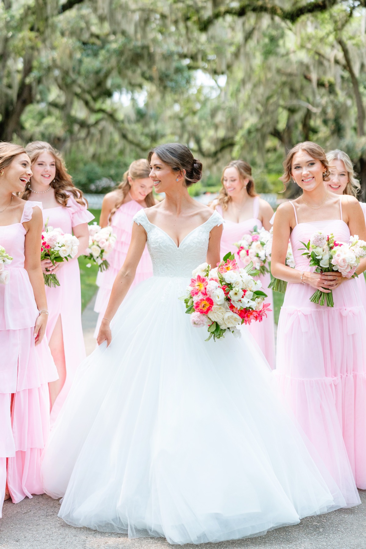 pink bridesmaid dresses