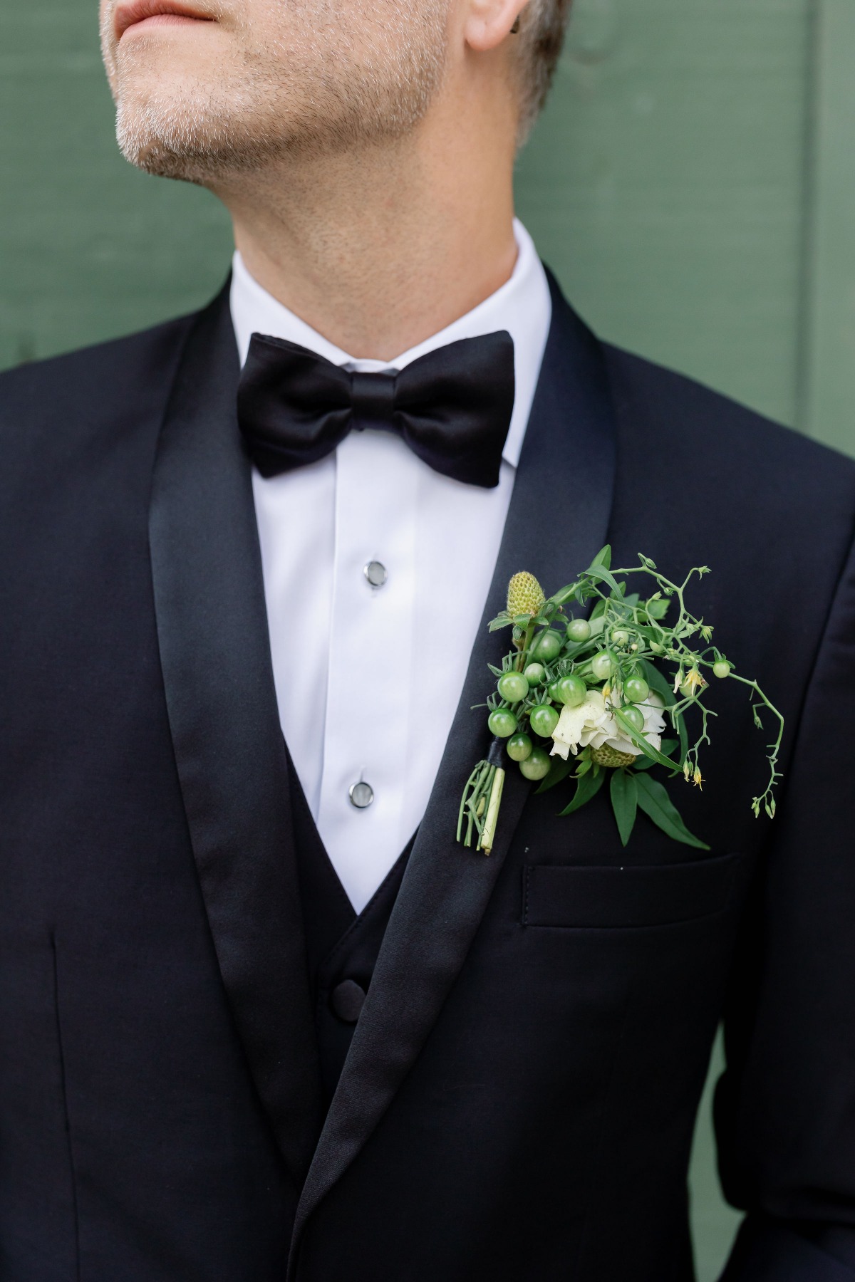 mini cherry tomato boutonniere