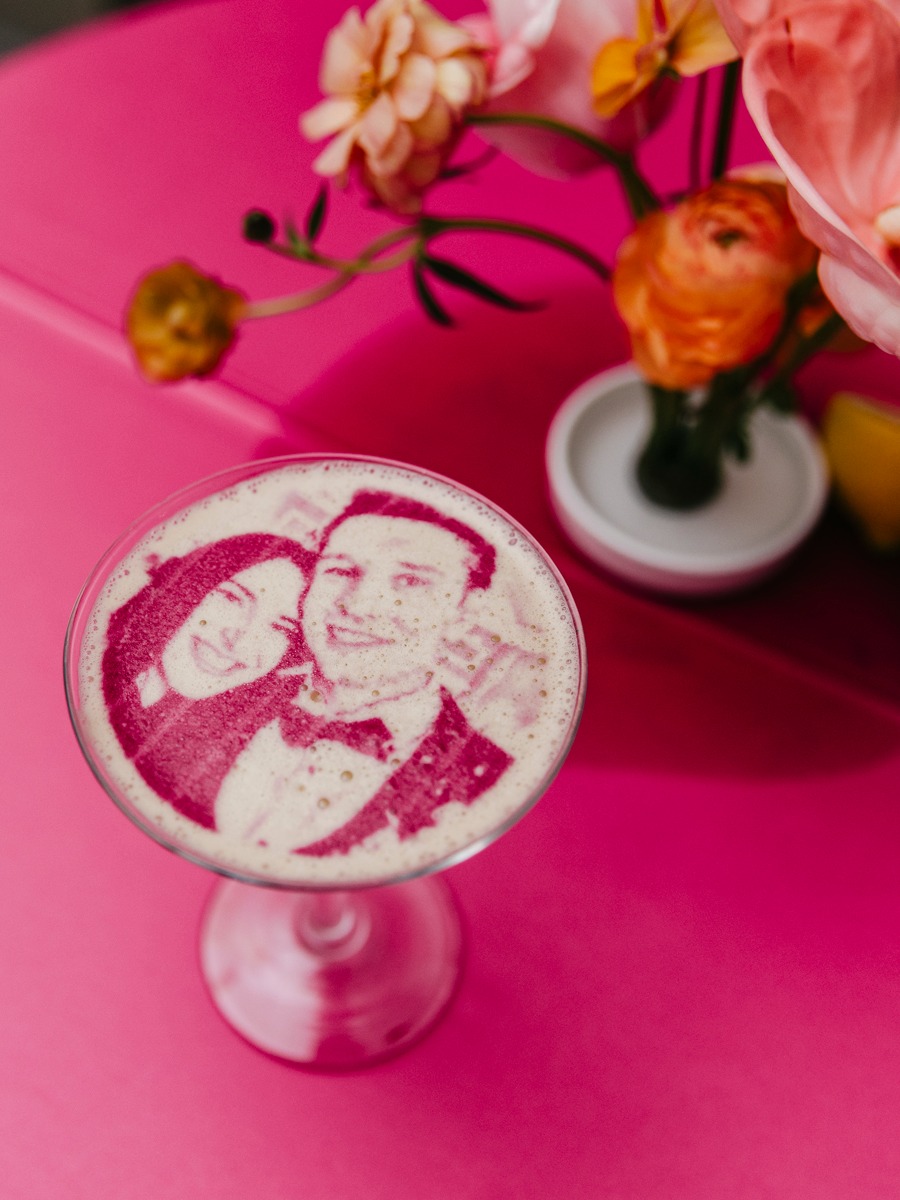 custom printed cocktails for wedding