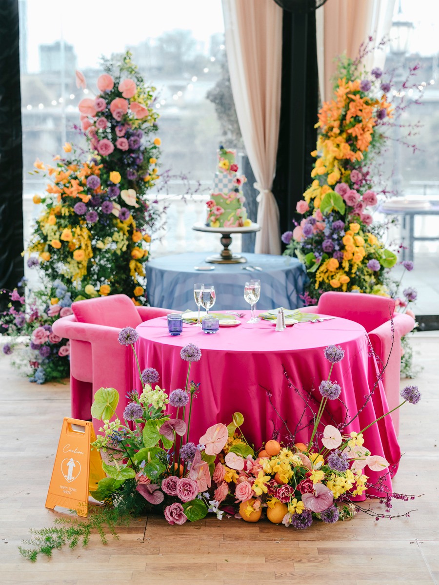 colorful wedding reception ideas