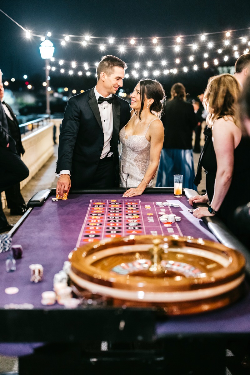 casino wedding reception
