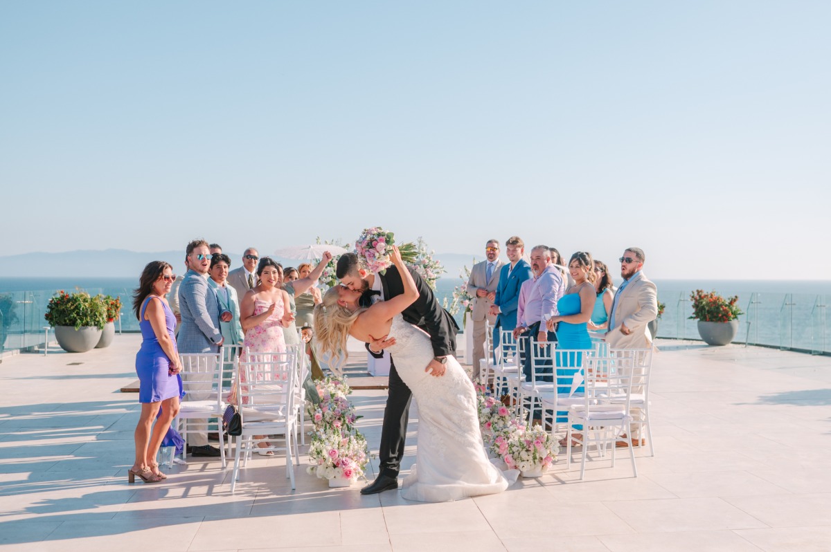white wedding ceremony decor