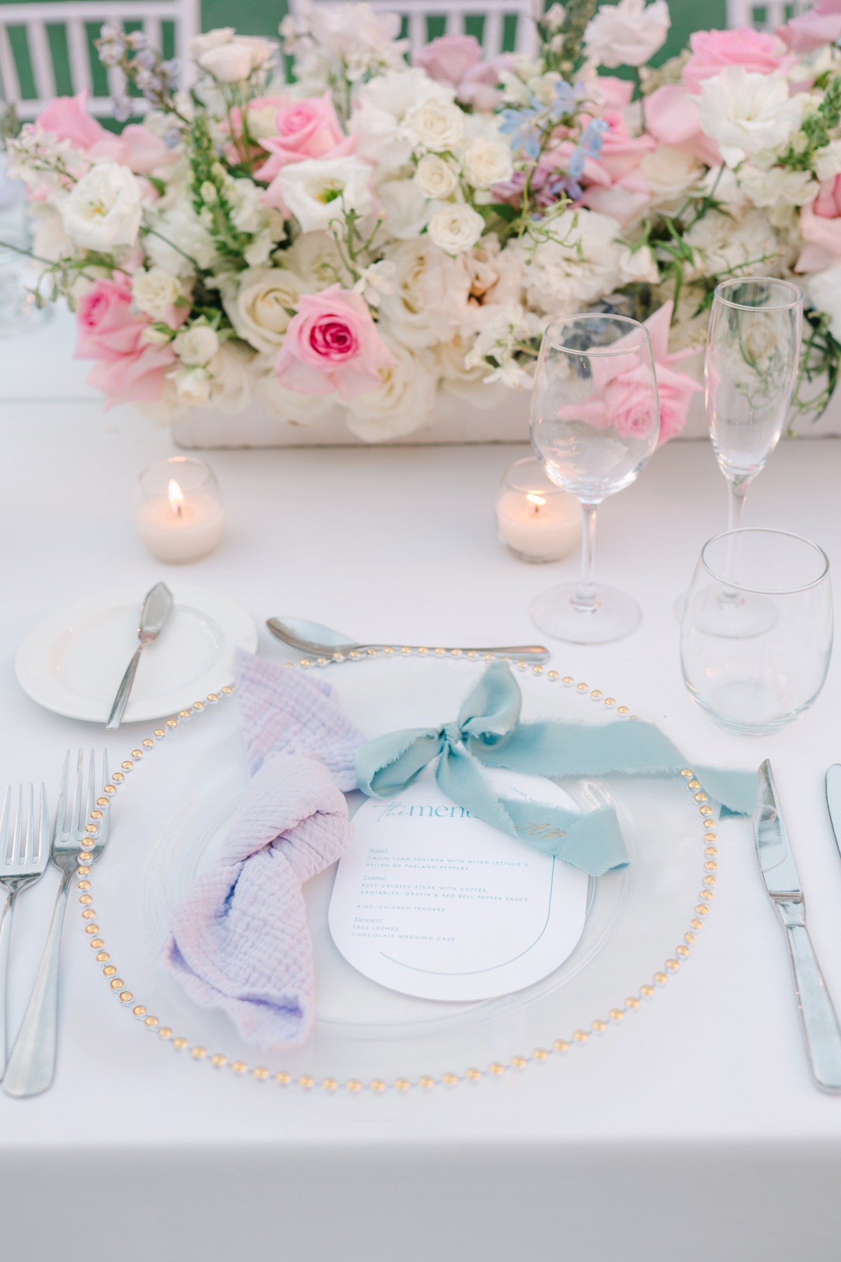 bow wedding details