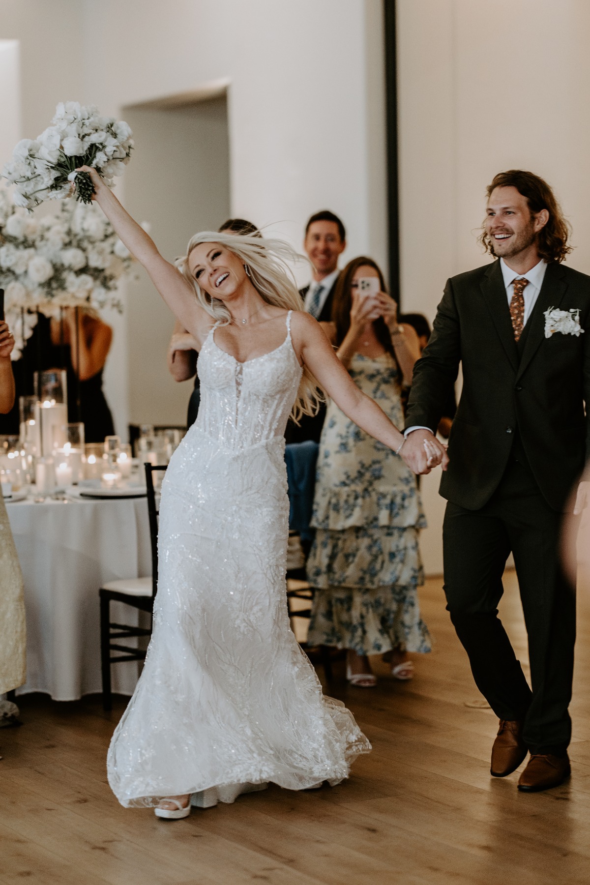 beaded lace mermaid wedding gown