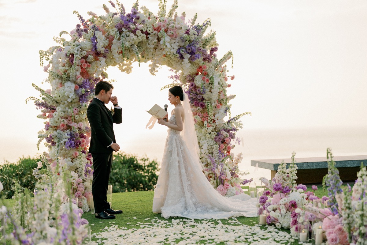 extra large pastel floral arch