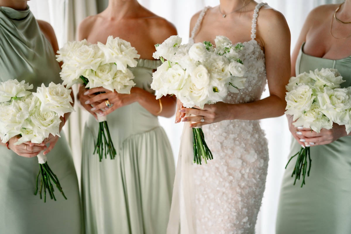 sage satin bridesmaid dress ideas