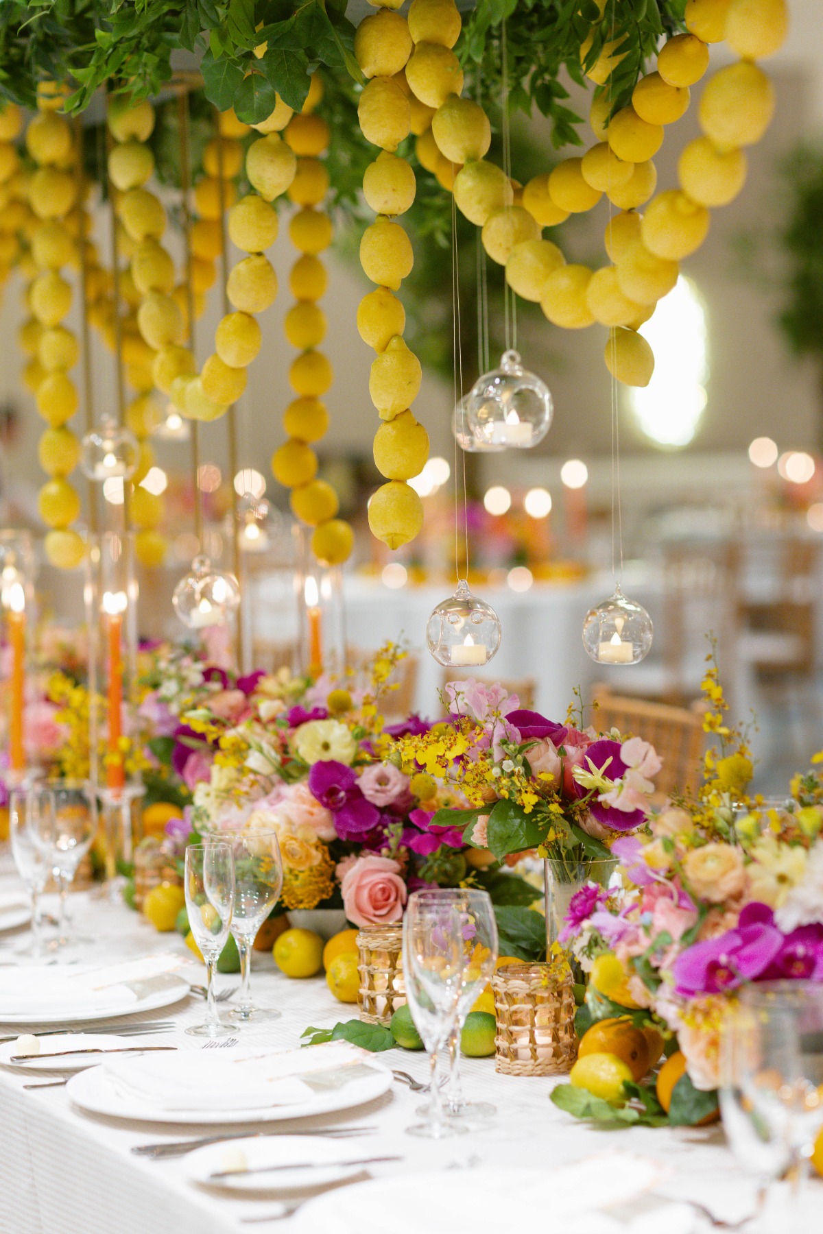 lemon garland for wedding reception