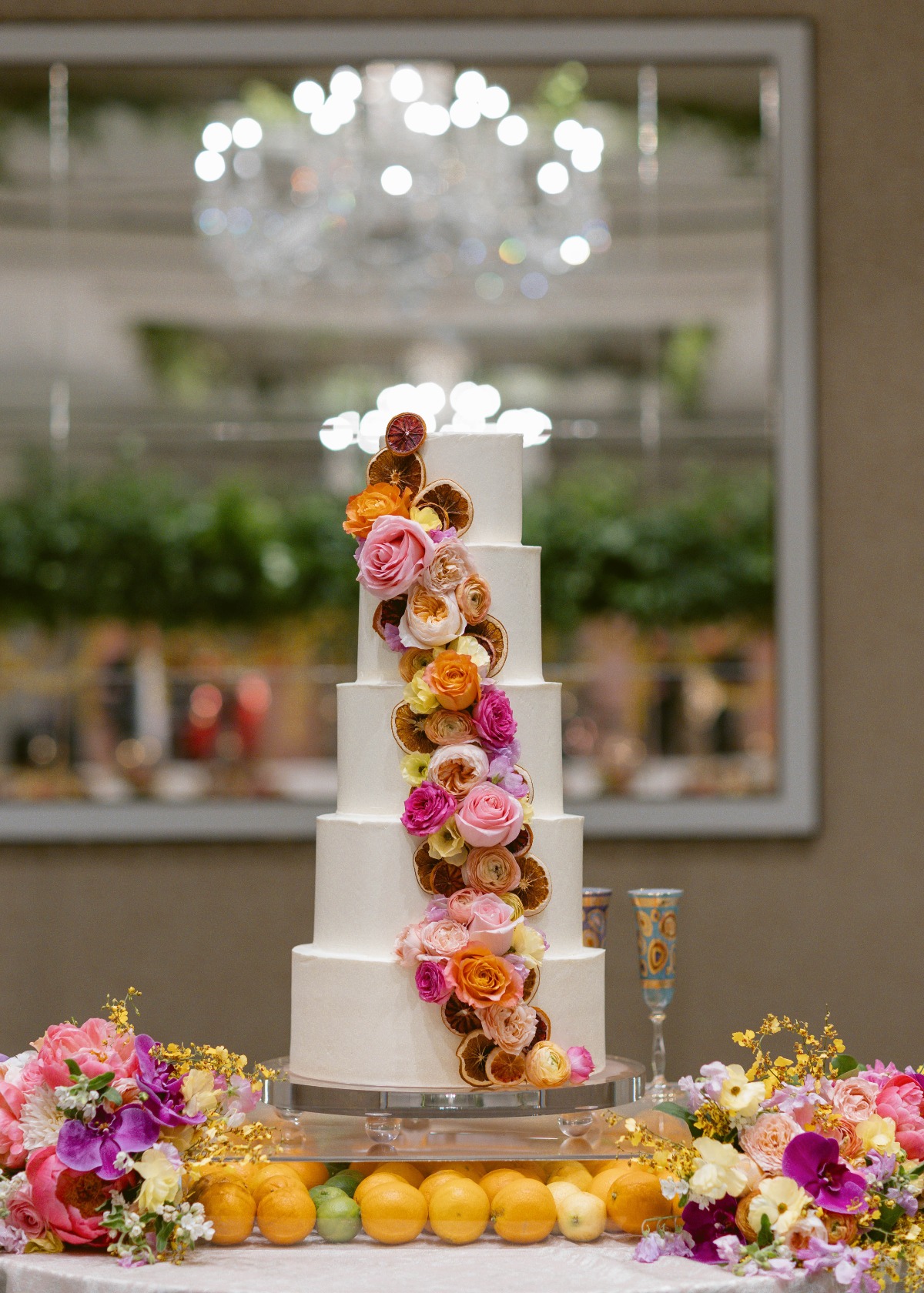 citrus wedding cake