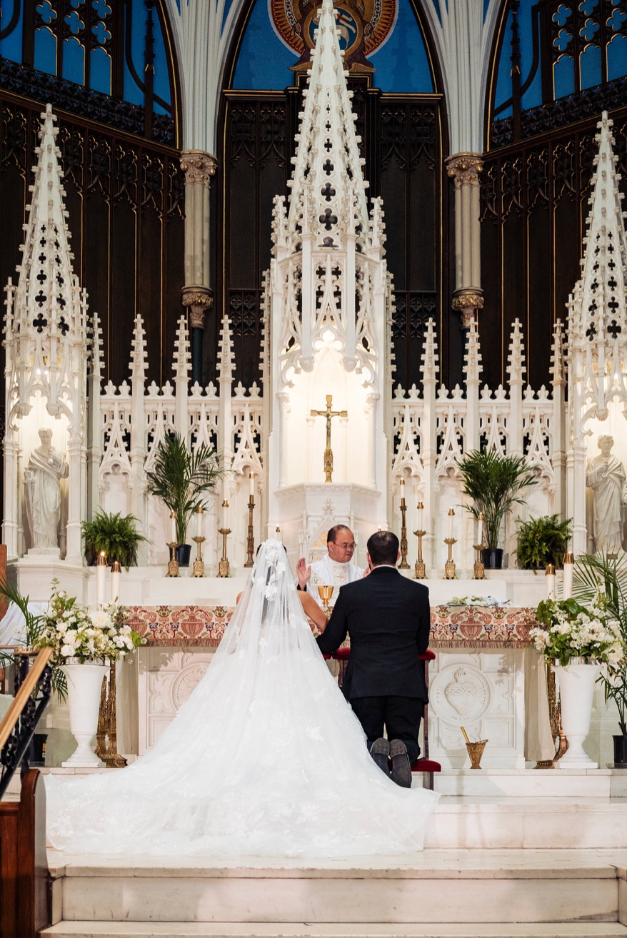grand cathedral wedding ceremony