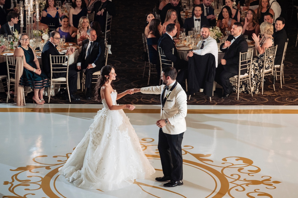 custom monogrammed dance floor