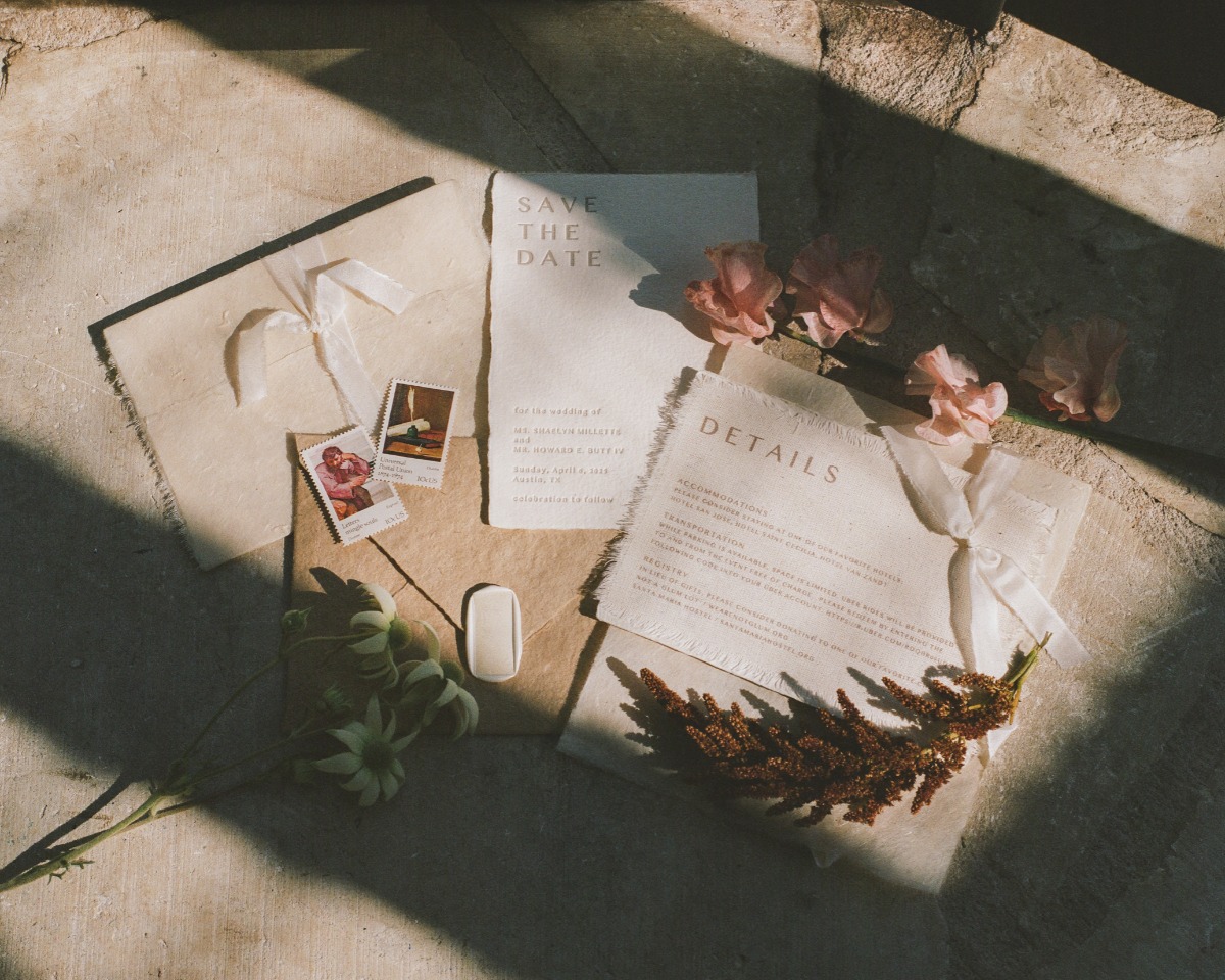natural wedding invitations