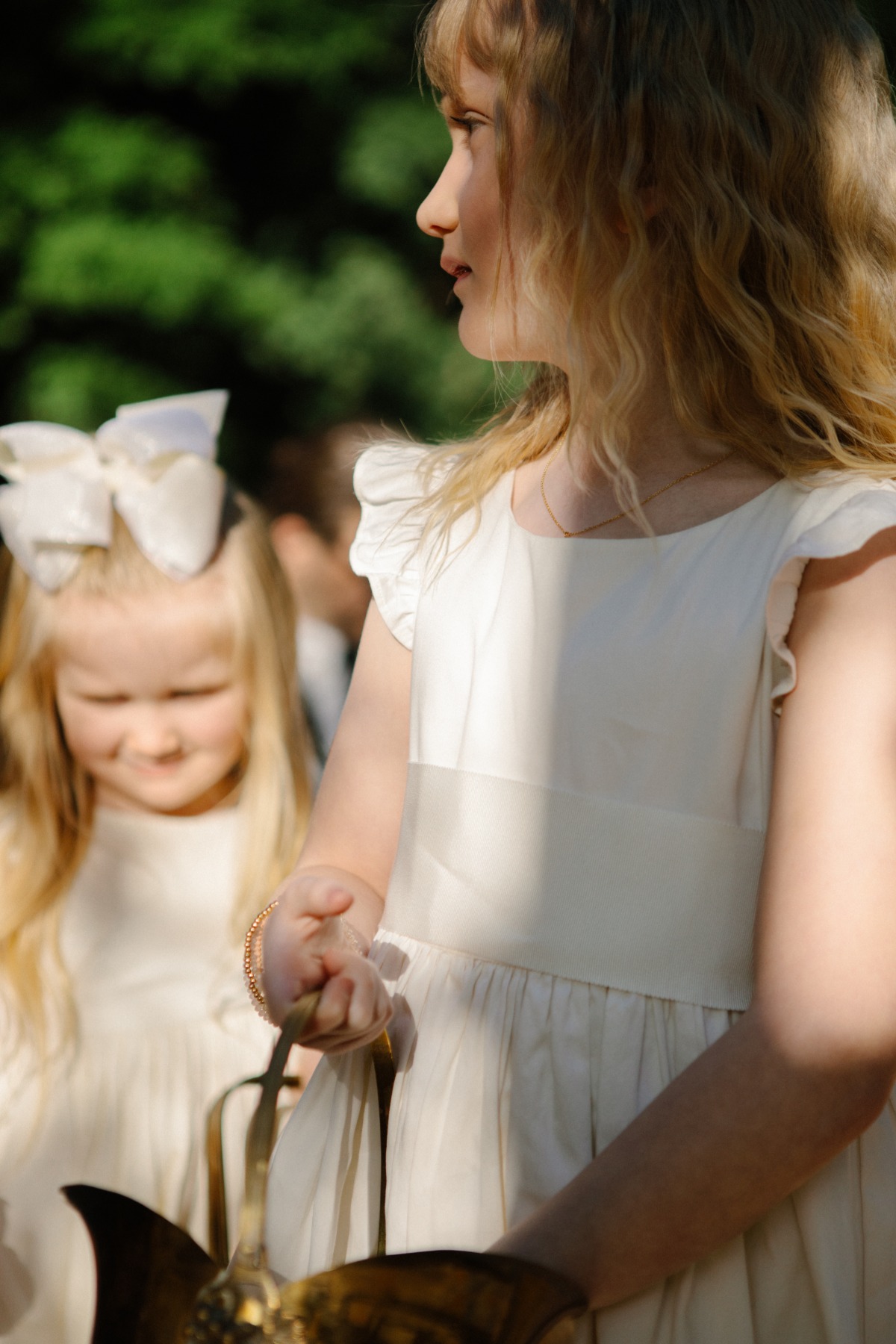 simple ivory flower girl dresses
