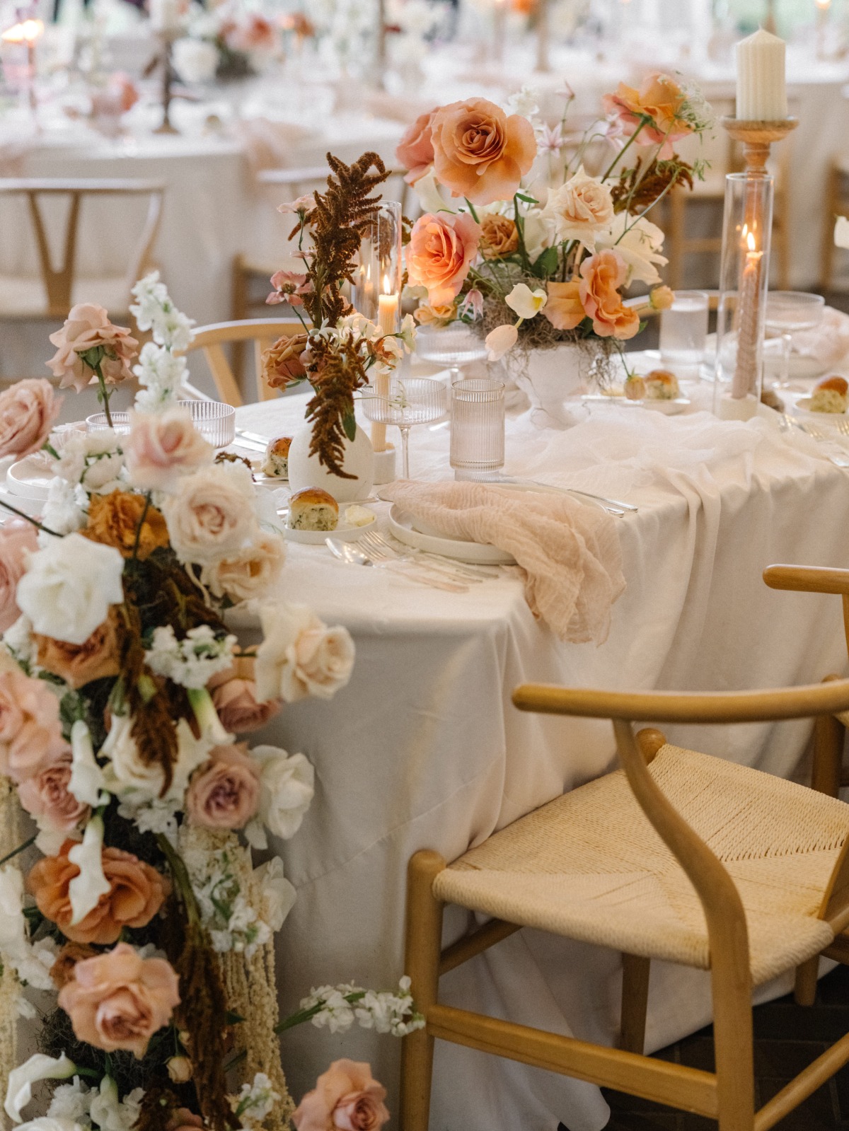 peach wedding reception ideas