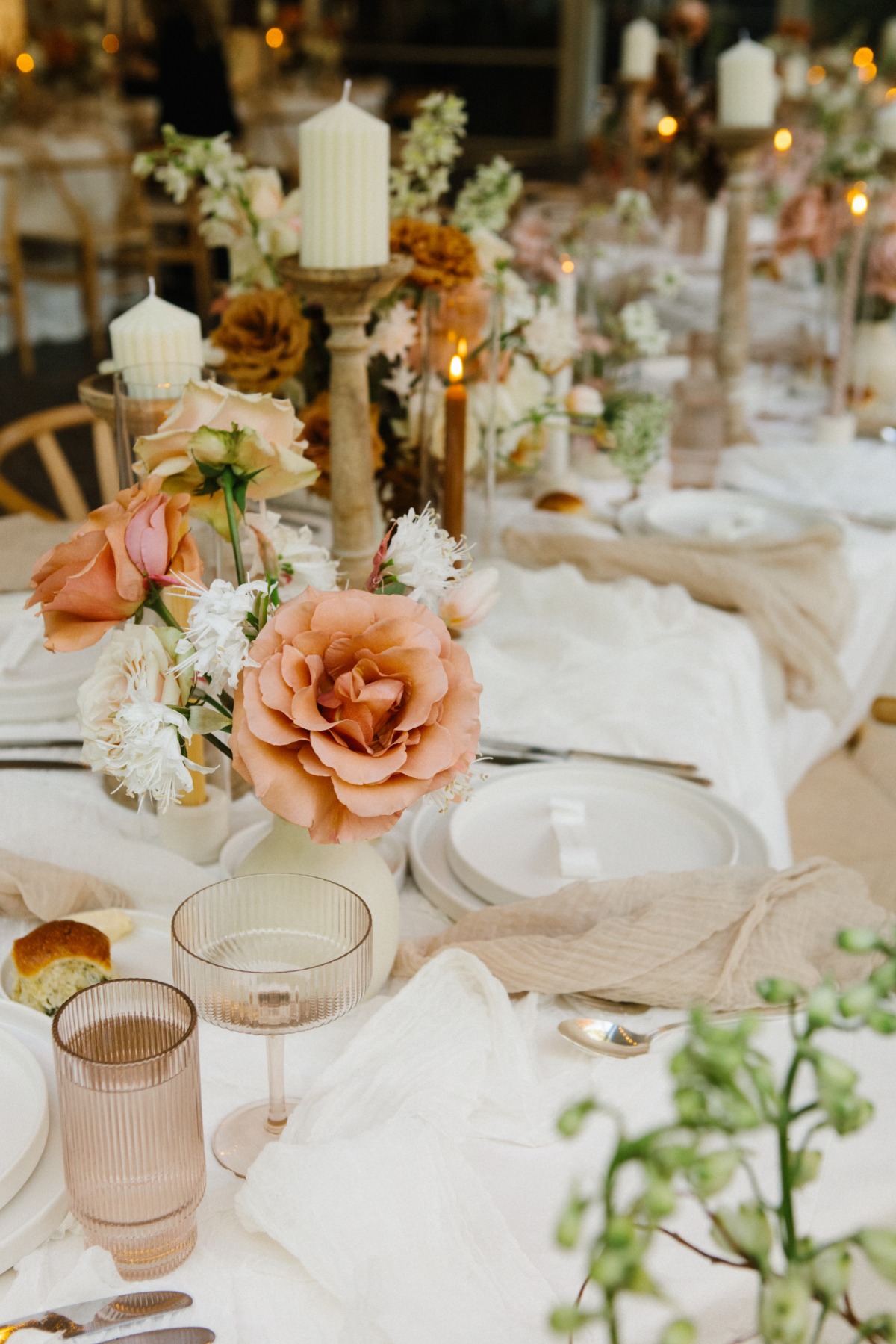peach and ivory wedding ideas