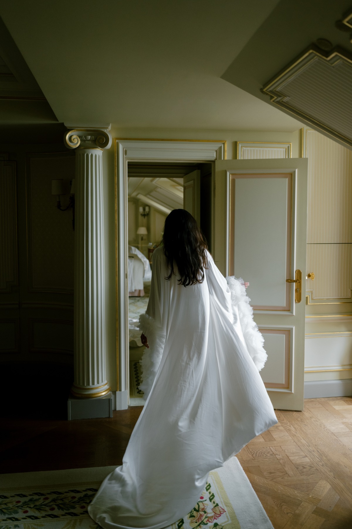 fluffy bridal robe