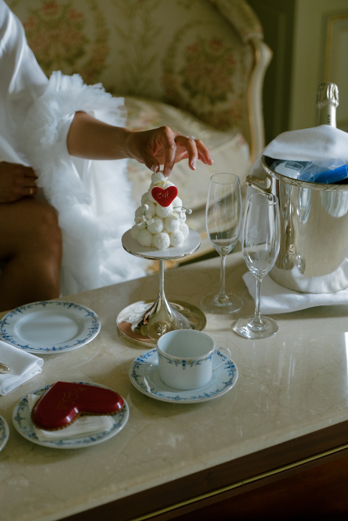 getting ready for wedding in paris