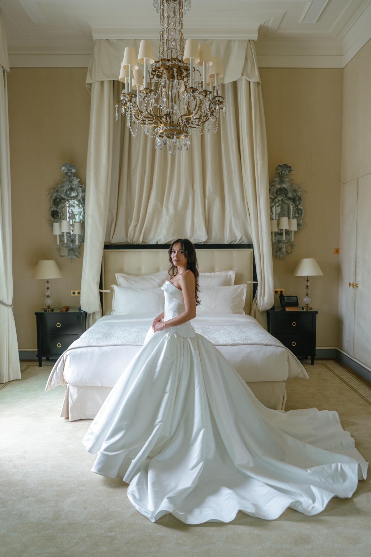 timeless drop waist wedding gown