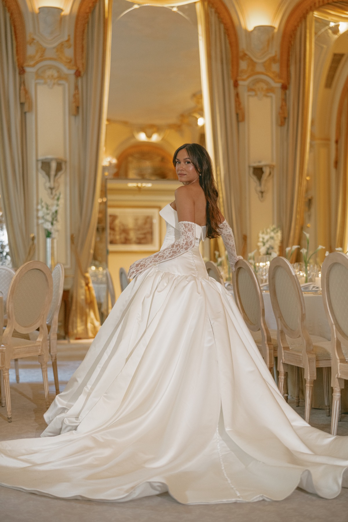 bride in ballgown