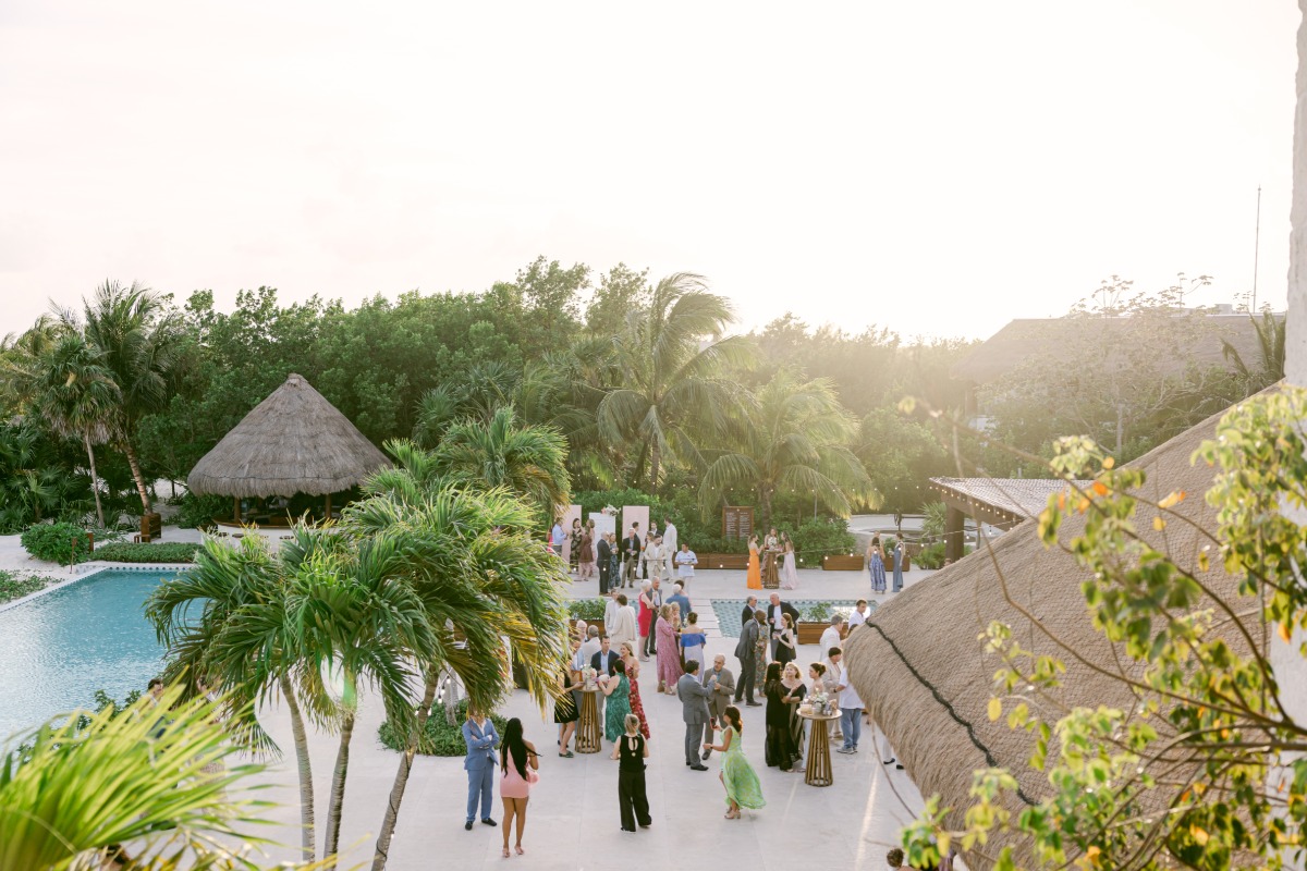 poolside wedding
