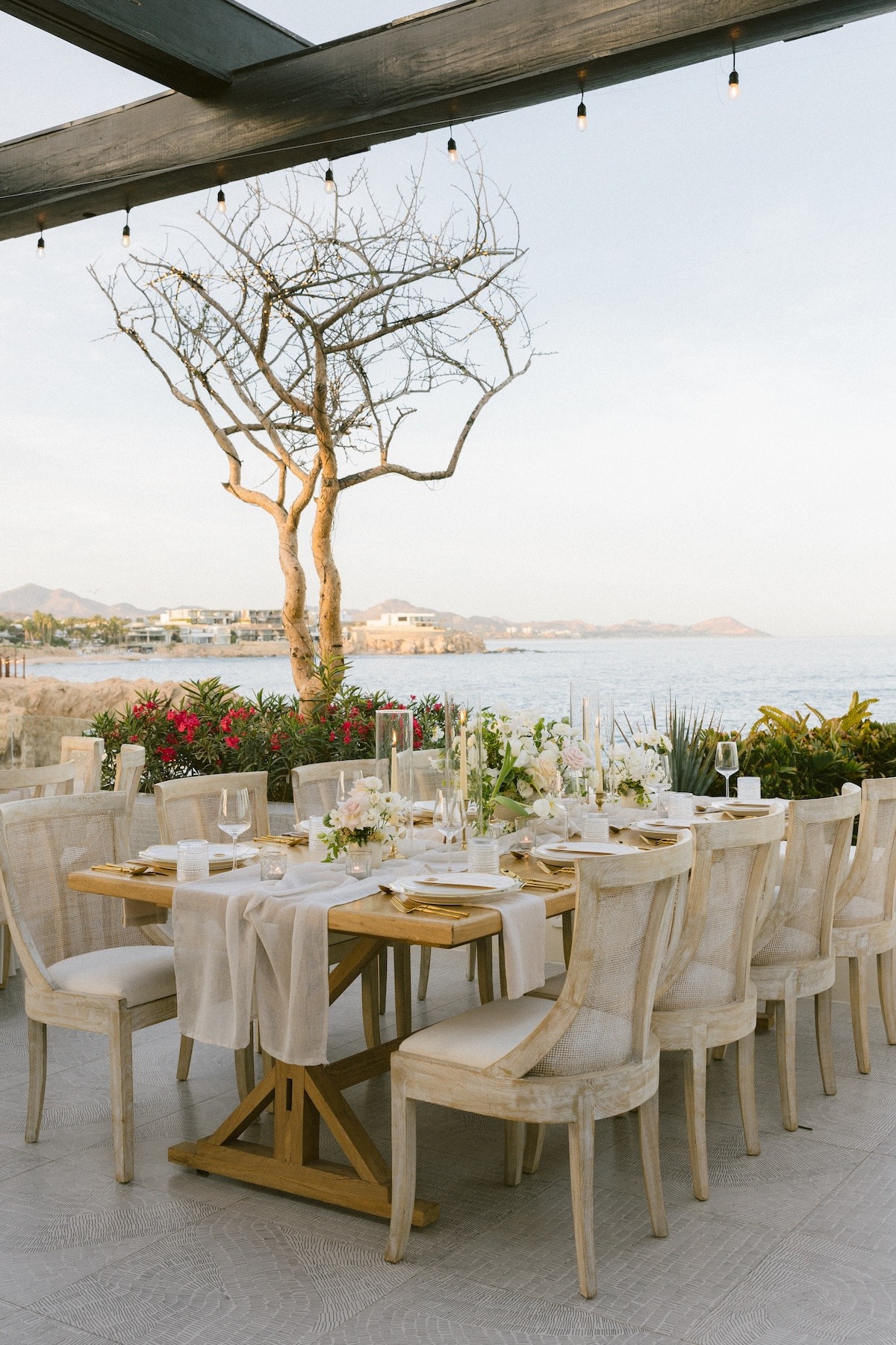 neutral color palette beach wedding