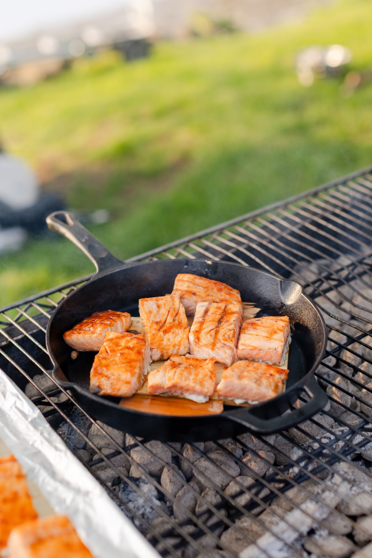 seared salmon for rehearsal dinner