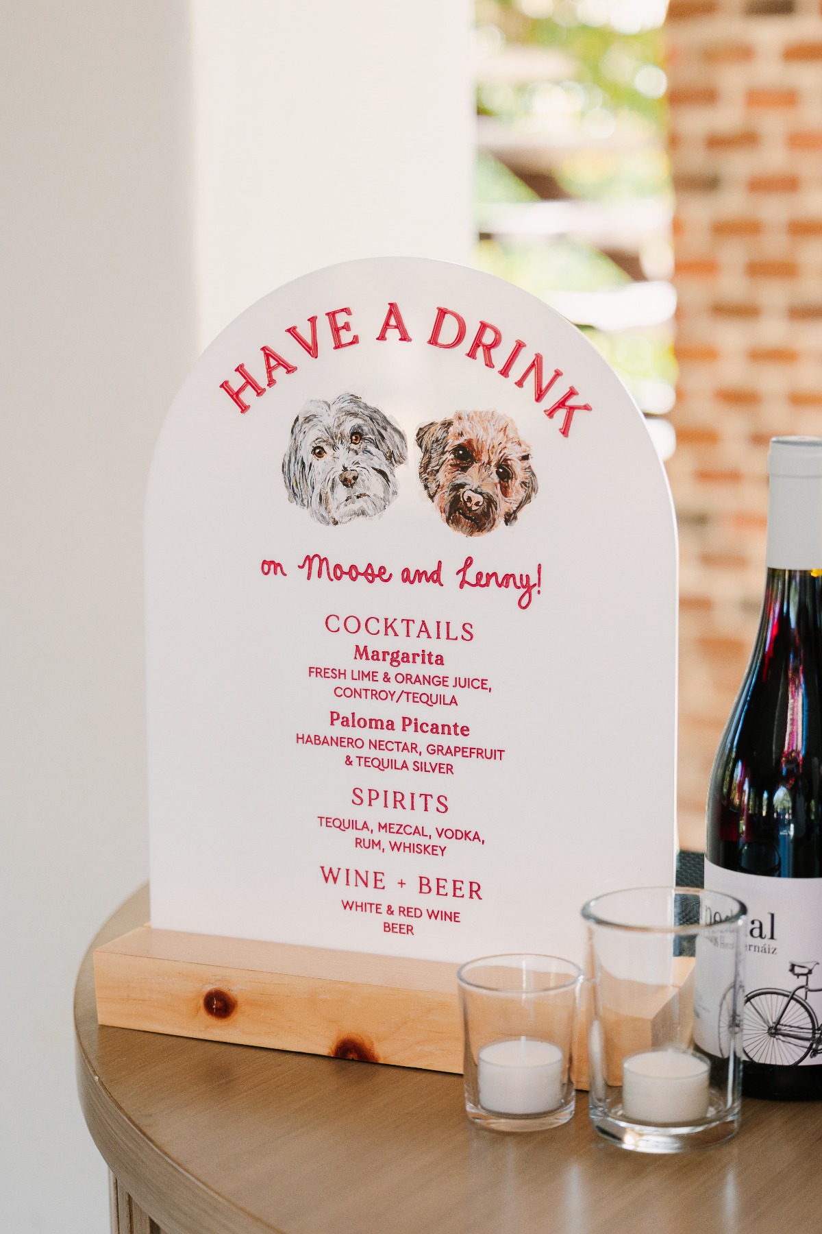 custom bar sign for wedding