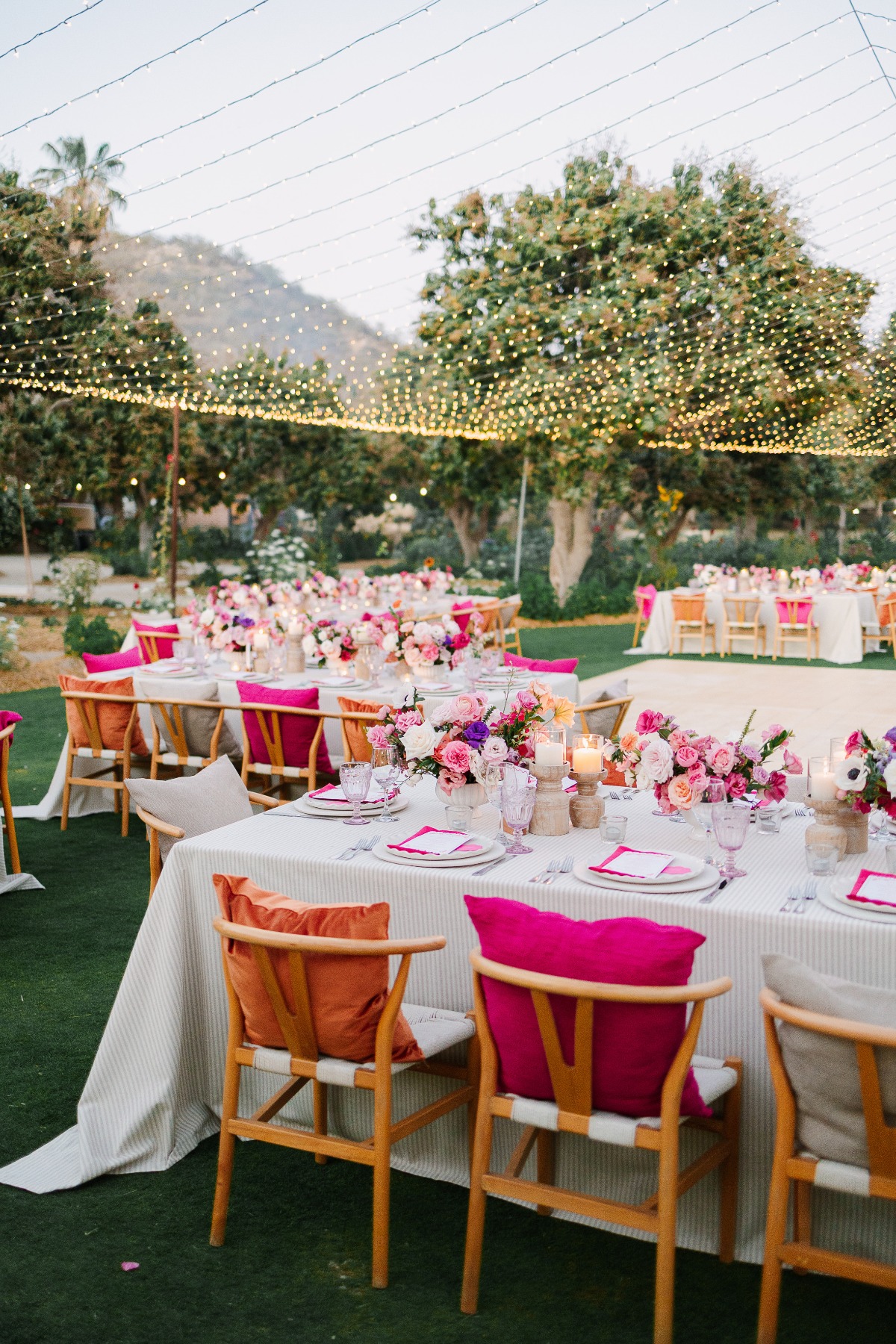 pink and orange wedding ideas